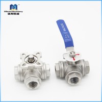 Stainless Steel 304 Dn15 G1/2" Female L Type 3 Way Ball Valve