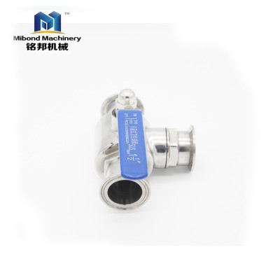 3/4" Sanitary Stainless Steel 304 Three Way Ball Valve Tri Clamp Price